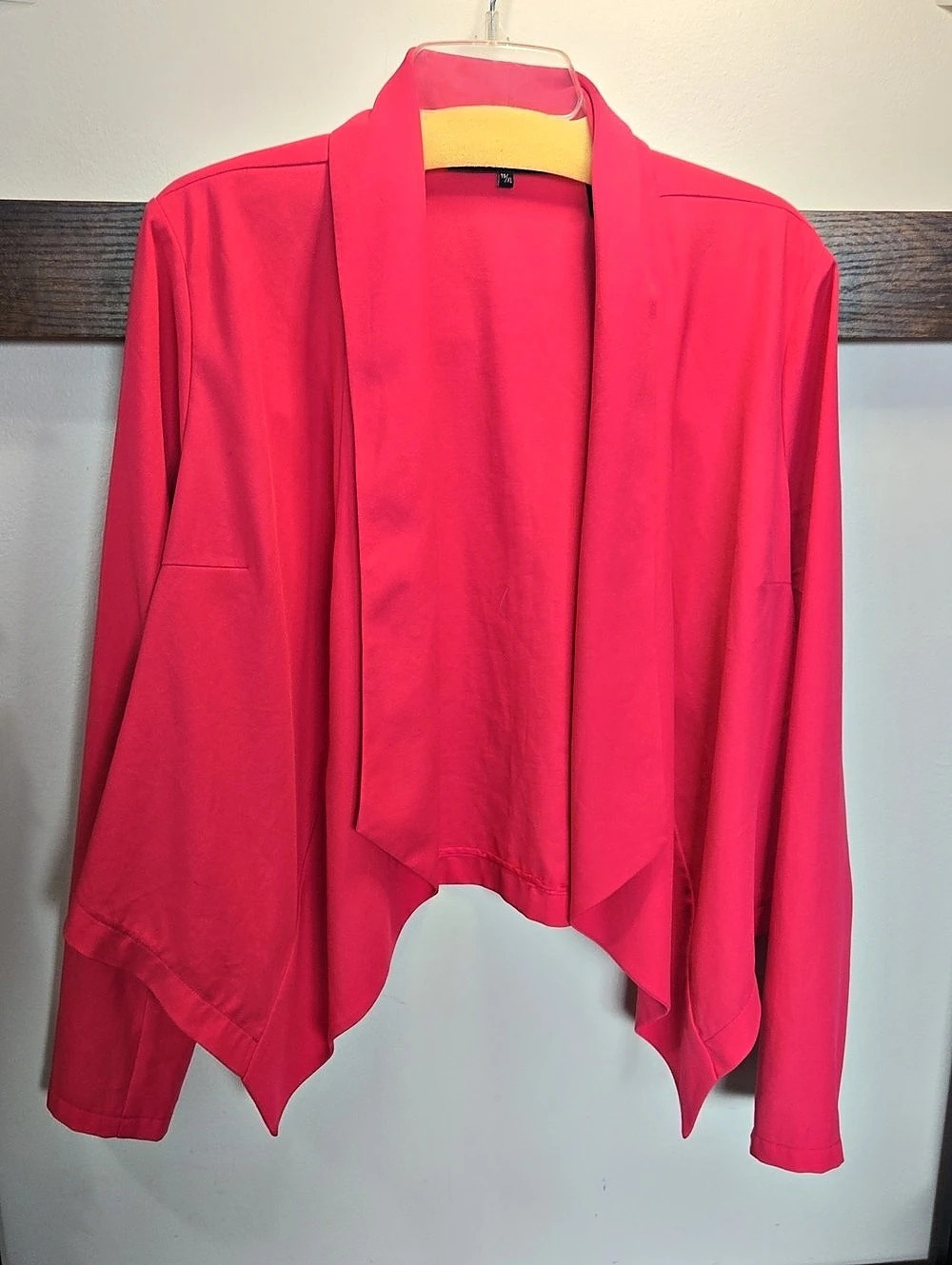 Lady Dutch Pointed Hem Jacket in Pink XL Like New